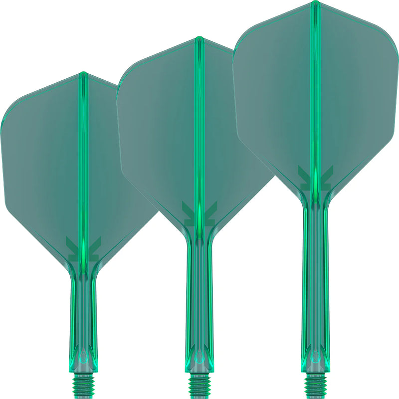 Target K-Flex Moulded Flight & Stem System - Green - Standard No.6