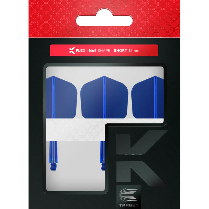 Target K-Flex Moulded Flight & Stem System - Blue - Standard No.6