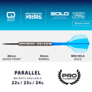 Harrows Flux Pro QP 90% Tungsten Steel Tip Darts - 22 Gram