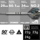 Target Chris Dobey G1 90% Tungsten Swiss Point Darts Set - 23 Gram