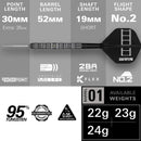 Target Chris Dobey 95K 95% Tungsten Swiss Point Darts Set - 23 Gram