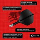 Target K-Shift Spinning Moulded Flight & Stem System - Black - Standard No.2