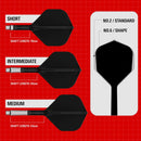 Target K-Shift Spinning Moulded Flight & Stem System - Black - Standard No.2