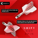 Target K-Shift Spinning Moulded Flight & Stem System - Black - Standard No.6