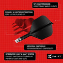Target K-Shift Spinning Moulded Flight & Stem System - Black - Standard No.6