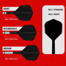 Target K-Shift Spinning Moulded Flight & Stem System - Black - Standard No.6