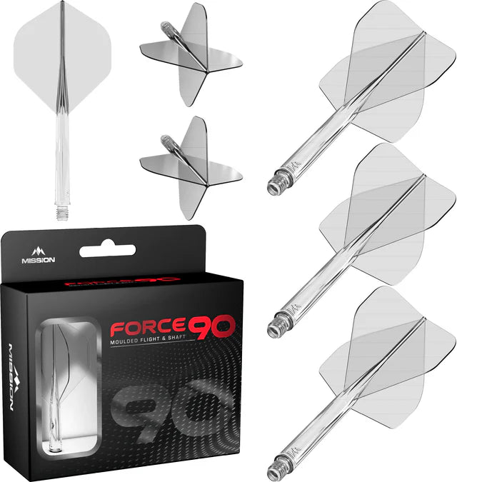 Mission Force 90 Moulded Flight & Stem System - Standard No.2 - Clear