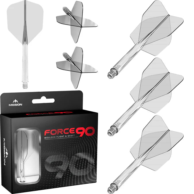 Mission Force 90 Moulded Flight & Stem System - Standard No.6 - Clear