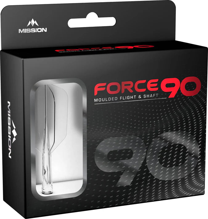 Mission Force 90 Moulded Flight & Stem System - Slim Shape - Clear