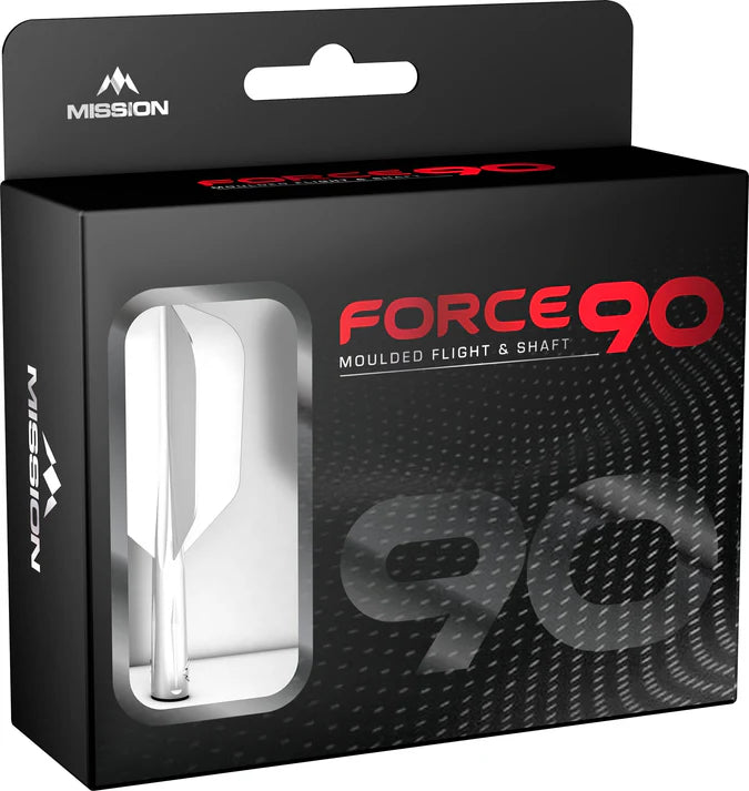 Mission Force 90 Moulded Flight & Stem System - Slim Shape - White