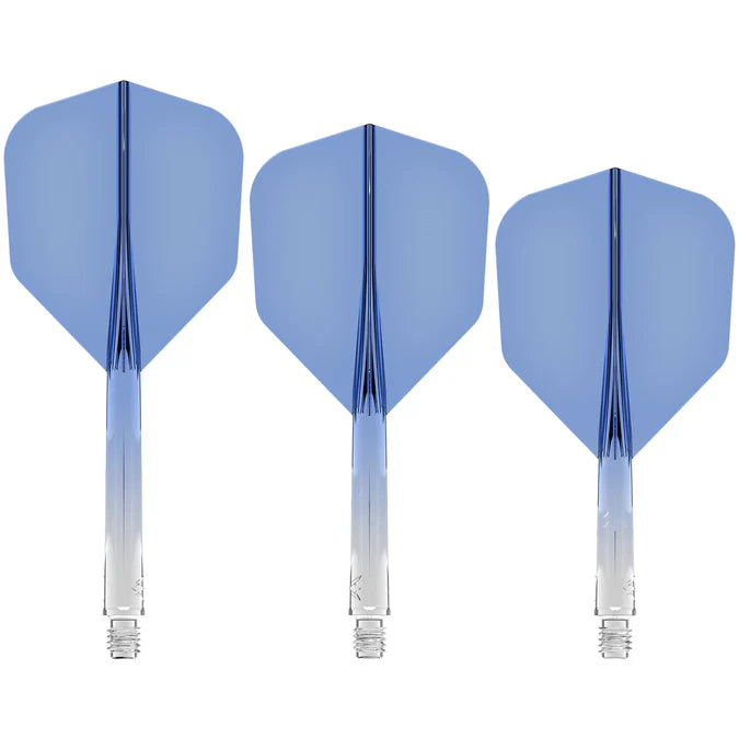 Mission Force 90 Moulded Flight & Stem System - Standard No.6 - Blue Gradient Transparent