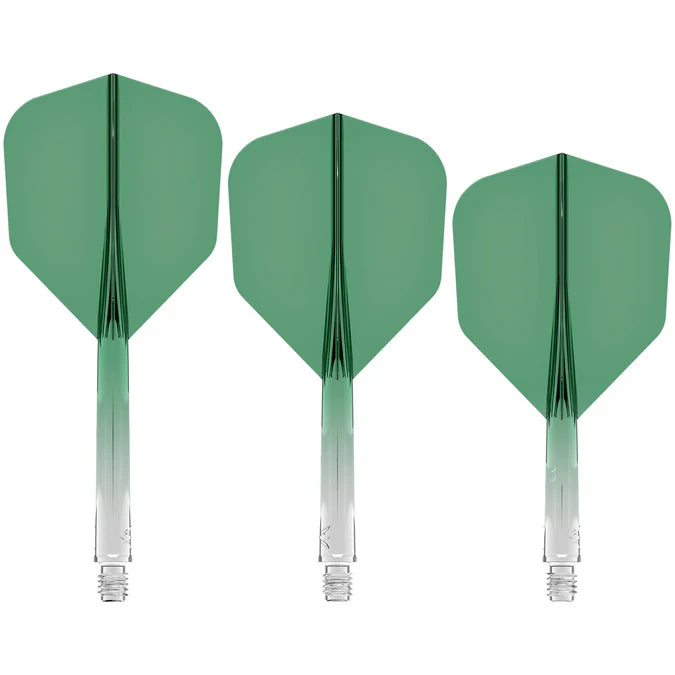 Mission Force 90 Moulded Flight & Stem System - Standard No.6 - Green Transparent