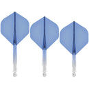 Mission Force 90 Moulded Flight & Stem System - Standard No.2 - Blue Gradient Transparent