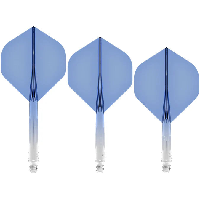 Mission Force 90 Moulded Flight & Stem System - Standard No.2 - Blue Gradient Transparent