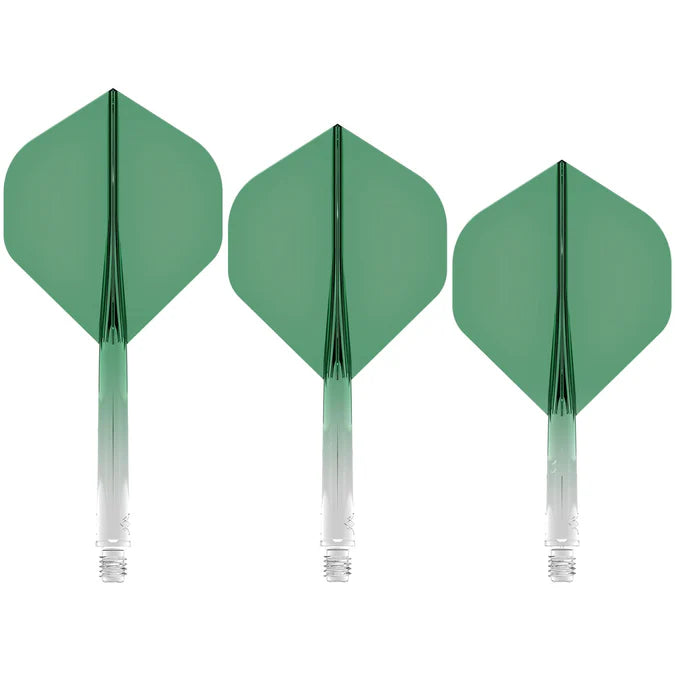 Mission Force 90 Moulded Flight & Stem System - Standard No.2 - Green Transparent