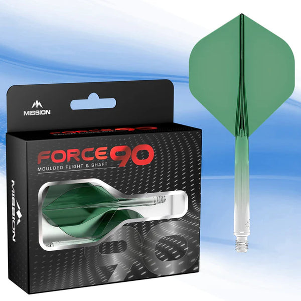 Mission Force 90 Moulded Flight & Stem System - Standard No.2 - Green Transparent