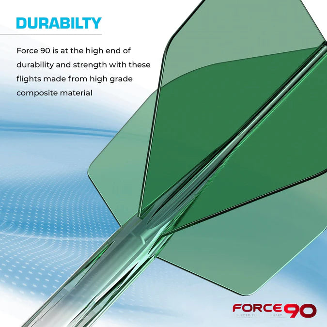 Mission Force 90 Moulded Flight & Stem System - Standard No.2 - Green Transparent