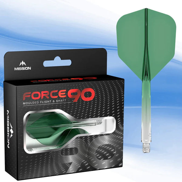 Mission Force 90 Moulded Flight & Stem System - Standard No.6 - Green Transparent