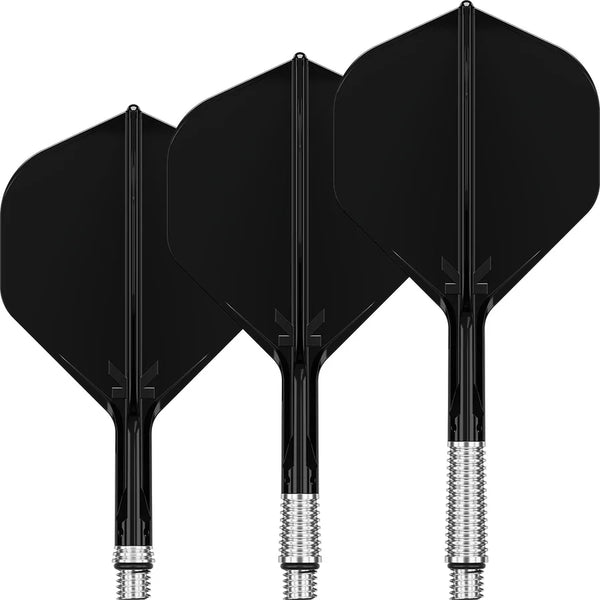 Target K-Shift Spinning Moulded Flight & Stem System - Black - Standard No.2