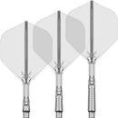 Target K-Shift Spinning Moulded Flight & Stem System - Clear - Standard No.2