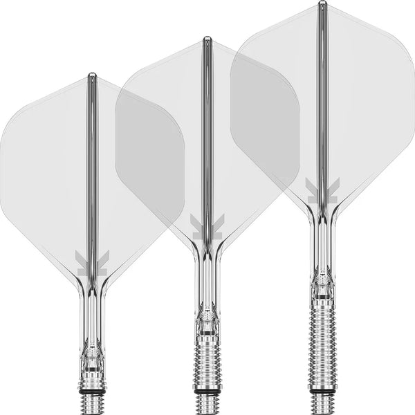 Target K-Shift Spinning Moulded Flight & Stem System - Clear - Standard No.2