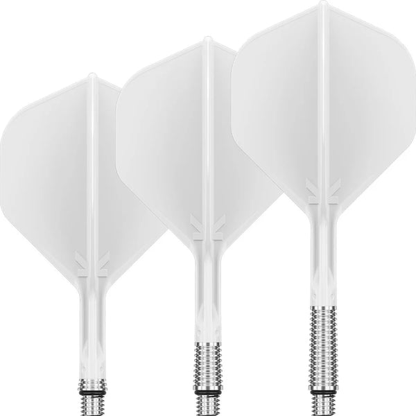 Target K-Shift Spinning Moulded Flight & Stem System - White - Standard No.2