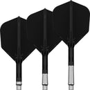 Target K-Shift Spinning Moulded Flight & Stem System - Black - Standard No.6