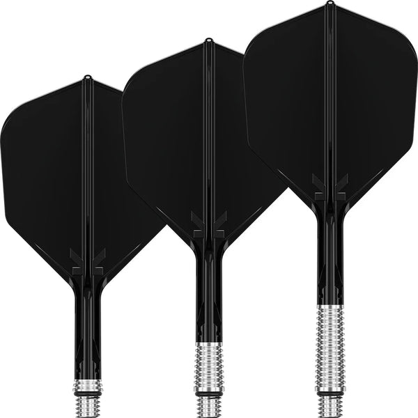 Target K-Shift Spinning Moulded Flight & Stem System - Black - Standard No.6