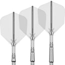 Target K-Shift Spinning Moulded Flight & Stem System - Clear - Standard No.6