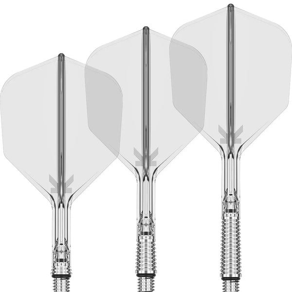Target K-Shift Spinning Moulded Flight & Stem System - Clear - Standard No.6