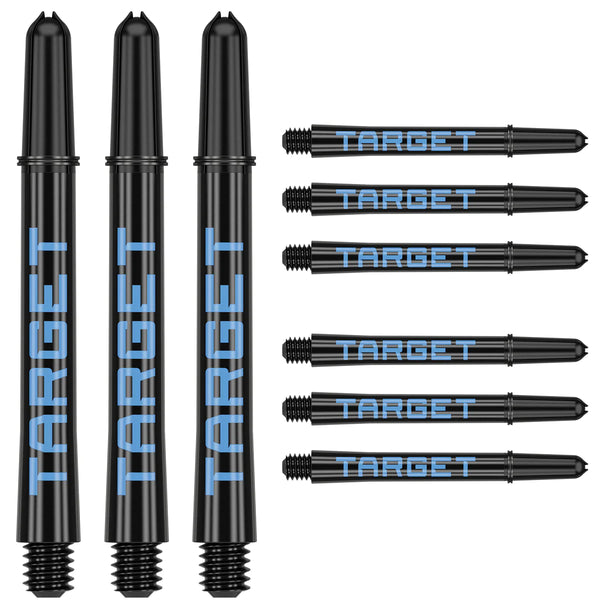 Copy of Target Pro Grip TAG Dart Stems - Black & Blue  - Pack of 3 Sets (9 Stems)