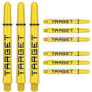 Target Pro Grip TAG Dart Stems - Yellow & Black  - Pack of 3 Sets (9 Stems)