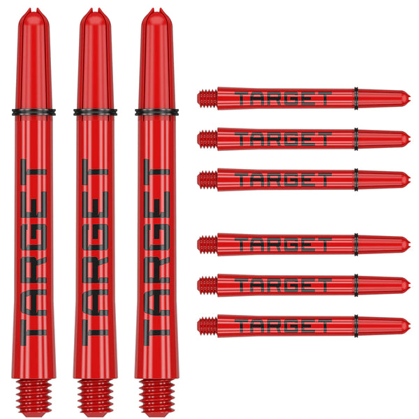 Target Pro Grip TAG Dart Stems - Red & Black  - Pack of 3 Sets (9 Stems)