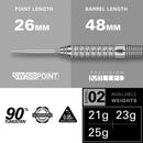 Target BOLIDE 02 Swiss Tungsten Steel Tip Darts - 21 Gram
