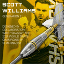 Target Scott Williams Gen2 90% Tungsten swiss Point Steel Tip Darts - 23g