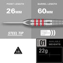 Target Nathan Aspinall BRASS Darts Set - 22 Gram