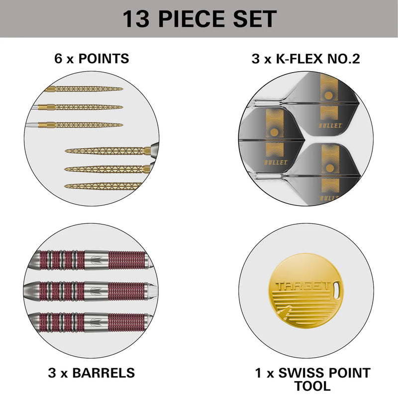 Target Stephen Bunting 95k Tungsten Swiss Point Darts Set - 22 Gram