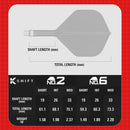 Target K-Shift Spinning Moulded Flight & Stem System - Black - Standard No.2
