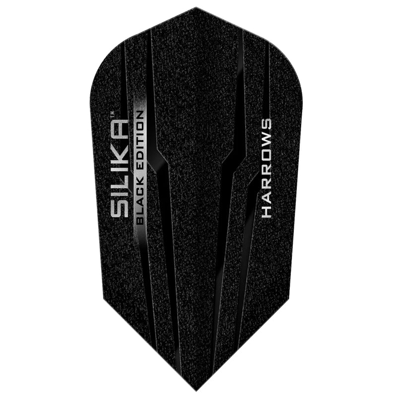 Harrows Silika Black Edition 100 Micron Dart Flights - Slim Shape