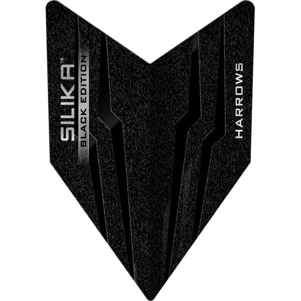 Harrows Silika Black Edition 100 Micron Dart Flights - Velos Shape