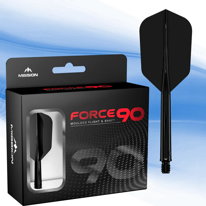 Mission Force 90 Moulded Flight & Stem System - Slim Shape - Black