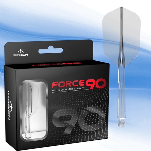 Mission Force 90 Moulded Flight & Stem System - Slim Shape - Clear