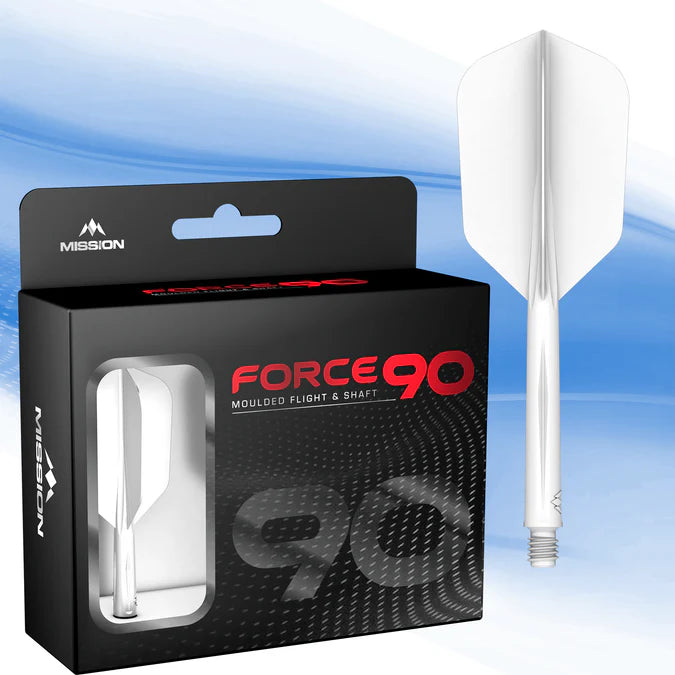 Mission Force 90 Moulded Flight & Stem System - Slim Shape - White