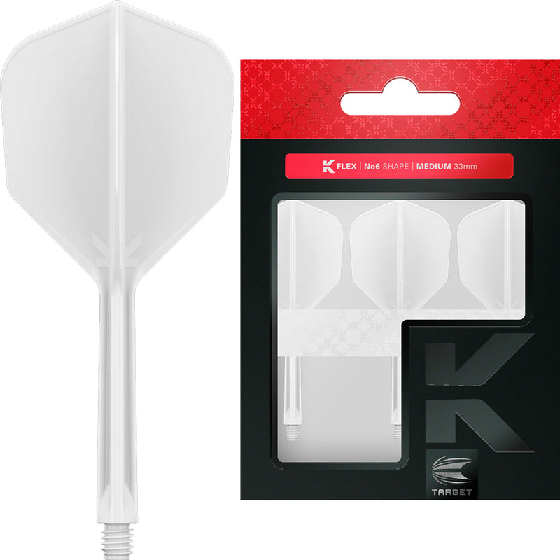 Target K-Flex Moulded Flight & Stem System - White - Standard No.2