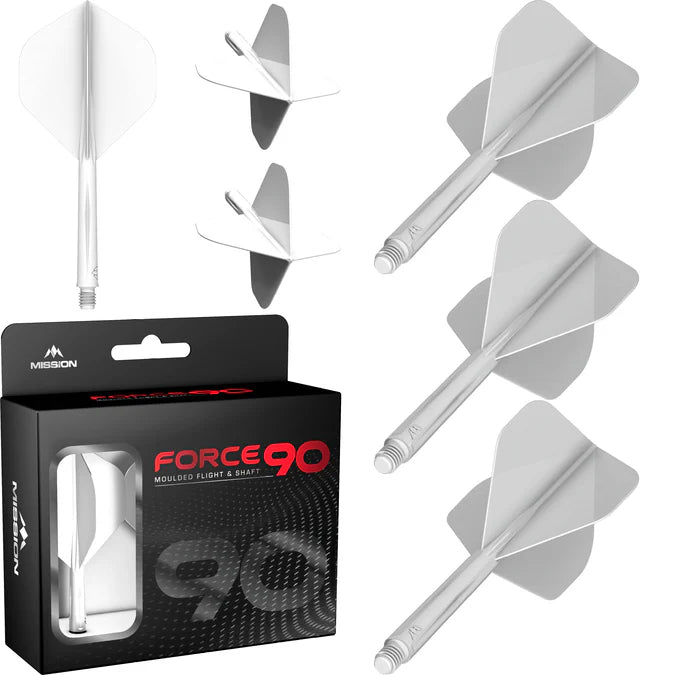 Mission Force 90 Moulded Flight & Stem System - Standard No.2 - White