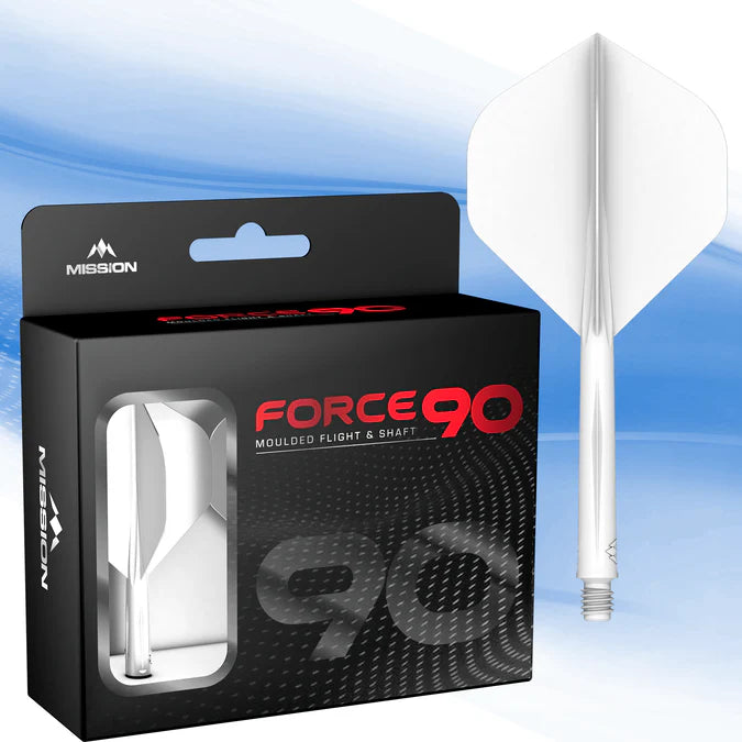 Mission Force 90 Moulded Flight & Stem System - Standard No.2 - White