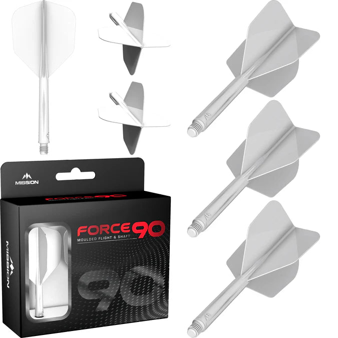 Mission Force 90 Moulded Flight & Stem System - Standard No.6 - White