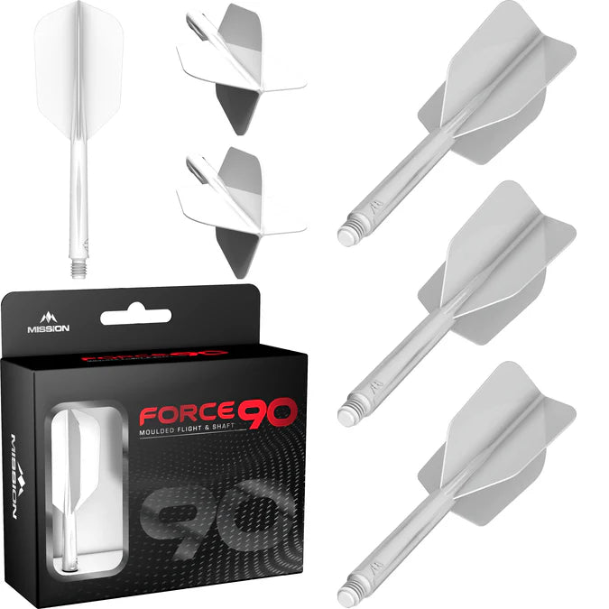 Mission Force 90 Moulded Flight & Stem System - Slim Shape - White