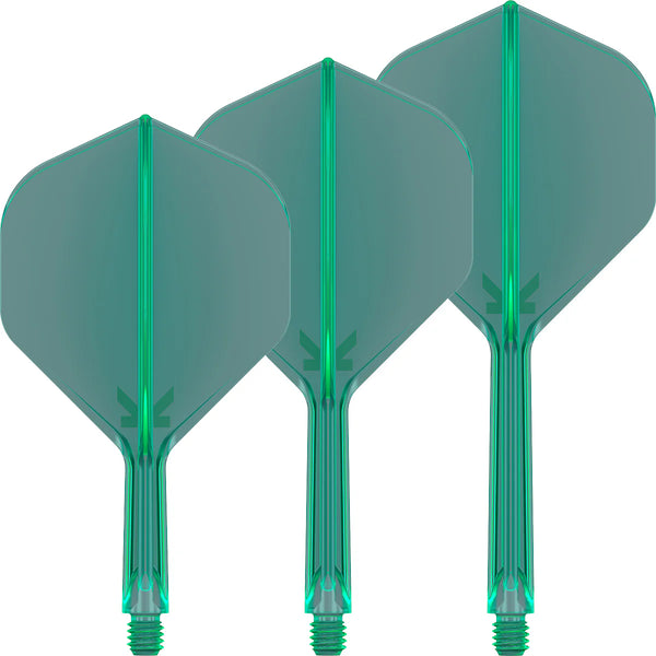 Target K-Flex Moulded Flight & Stem System - Green - Standard No.2