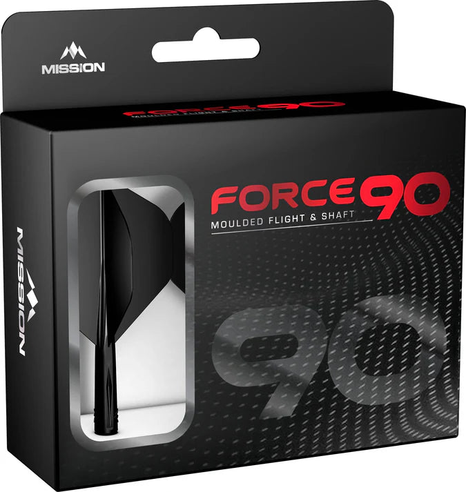 Mission Force 90 Moulded Flight & Stem System - Standard No.2 - Black